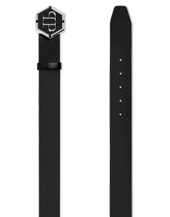 PHILIPP PLEIN Leather Belt Hexagon>Uomo Cinture