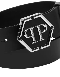 PHILIPP PLEIN Leather Belt Hexagon>Uomo Cinture