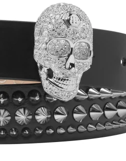 PHILIPP PLEIN Leather Belt Skull>Donna Cinture