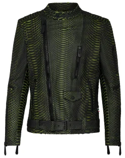 PHILIPP PLEIN Leather Biker Luxury>Uomo Giacche Di Pelle|Giacche E Cappotti