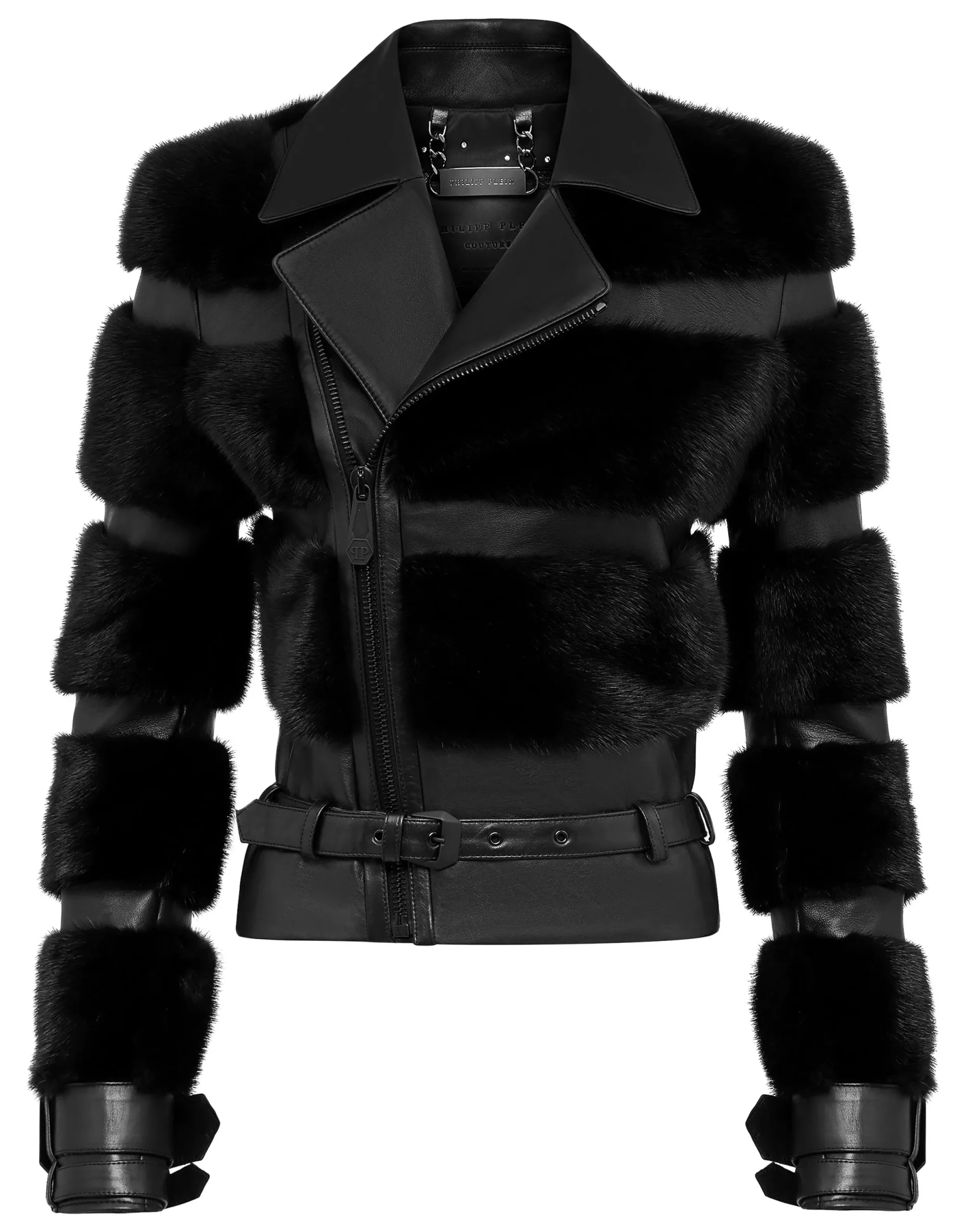 PHILIPP PLEIN Leather Biker Luxury>Donna Pelle E Pellicce|Giubbotti