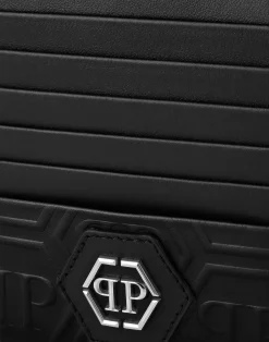 PHILIPP PLEIN Leather Credit Cards Holder Monogram><noscript><img data-lazyloaded=
