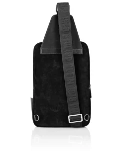 PHILIPP PLEIN Leather Cross-Body Monogram Strass>Uomo Borse A Tracolla