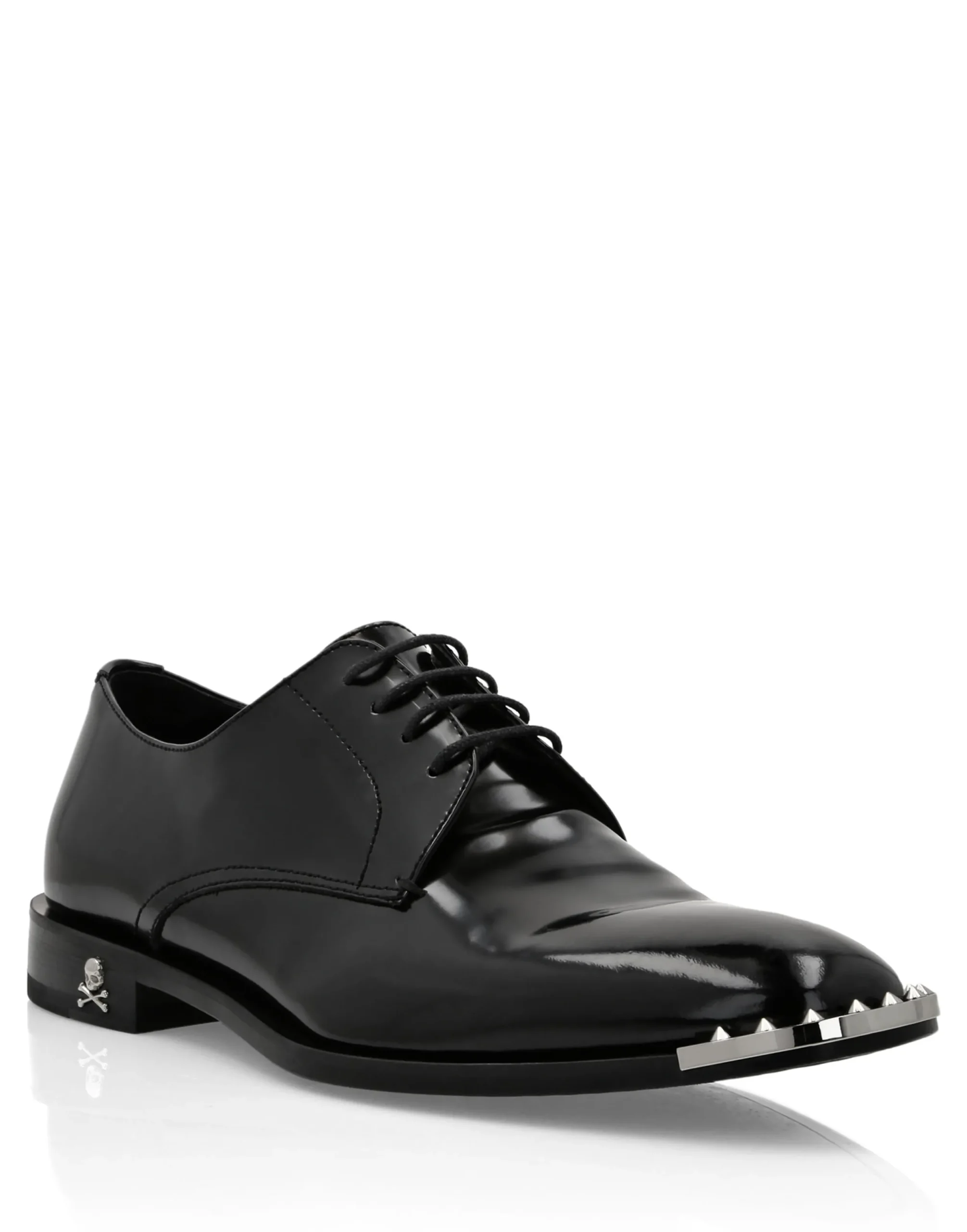 PHILIPP PLEIN Leather Derby Shoes>Uomo Scarpe Classiche