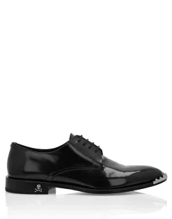 PHILIPP PLEIN Leather Derby Shoes>Uomo Scarpe Classiche