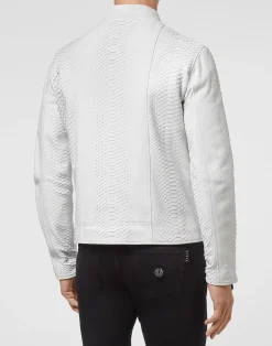 PHILIPP PLEIN Leather Jacket Luxury><noscript><img data-lazyloaded=