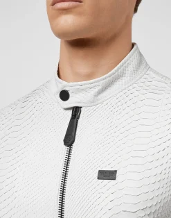 PHILIPP PLEIN Leather Jacket Luxury><noscript><img data-lazyloaded=