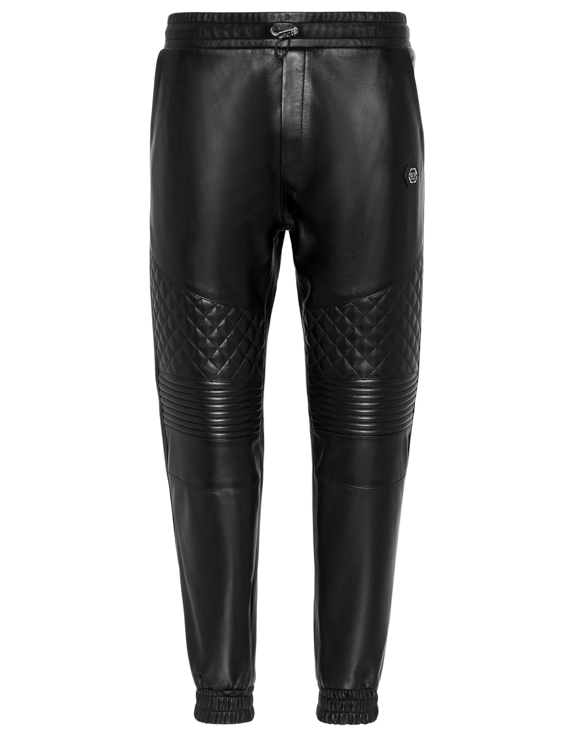 PHILIPP PLEIN Leather Jogging Trousers>Uomo Pantaloni & Shorts