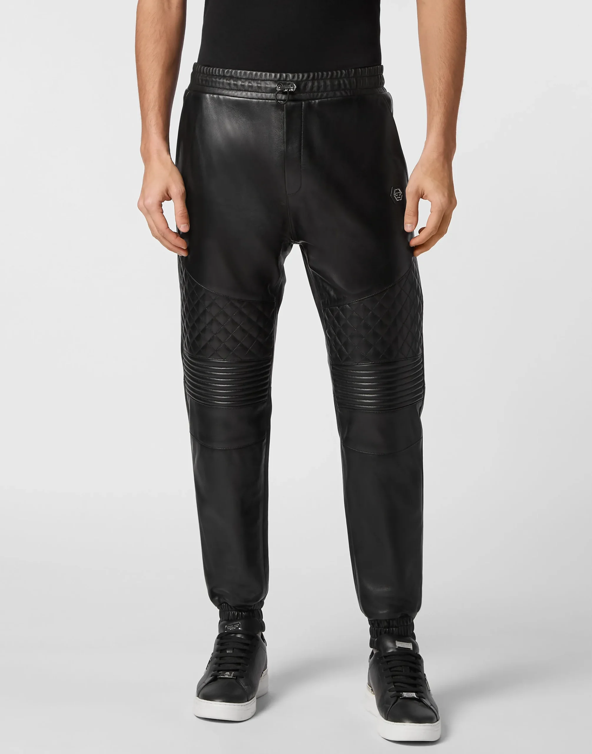 PHILIPP PLEIN Leather Jogging Trousers>Uomo Pantaloni & Shorts