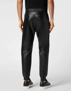 PHILIPP PLEIN Leather Jogging Trousers><noscript><img data-lazyloaded=