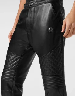 PHILIPP PLEIN Leather Jogging Trousers><noscript><img data-lazyloaded=