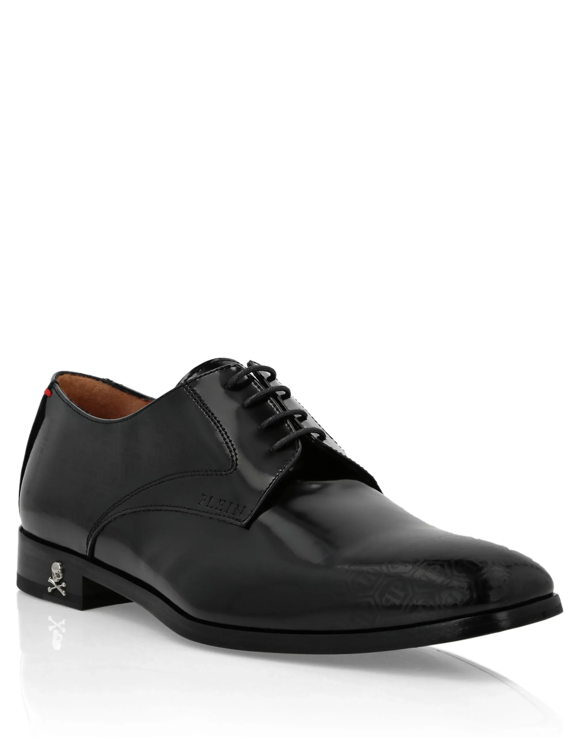 PHILIPP PLEIN Leather Lace Up Shoes Monogram>Uomo Scarpe Classiche