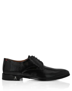 PHILIPP PLEIN Leather Lace Up Shoes Monogram><noscript><img data-lazyloaded=