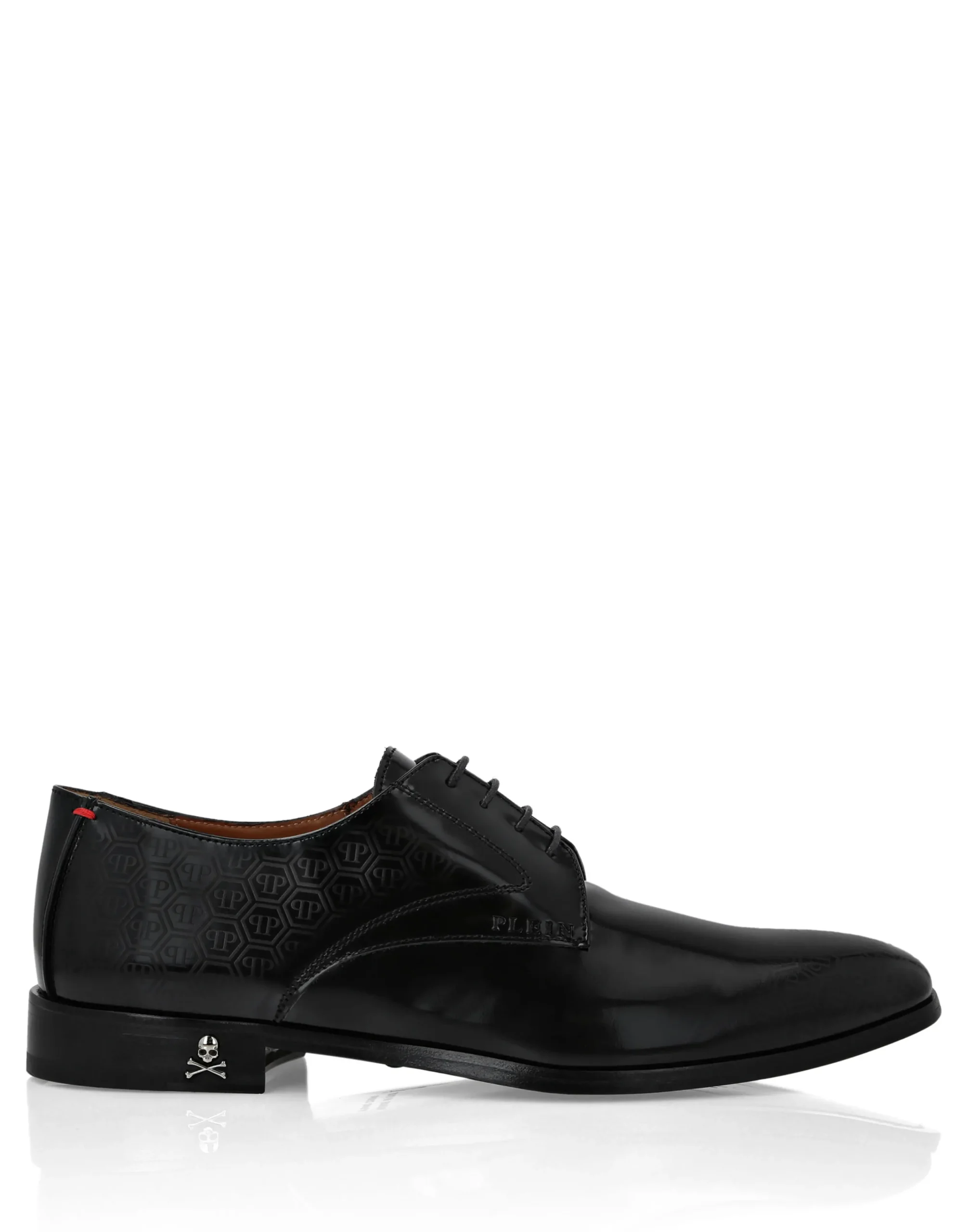 PHILIPP PLEIN Leather Lace Up Shoes Monogram>Uomo Scarpe Classiche