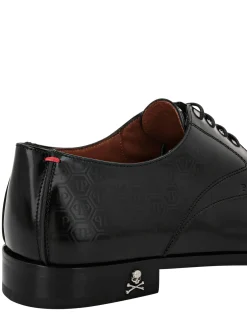 PHILIPP PLEIN Leather Lace Up Shoes Monogram><noscript><img data-lazyloaded=