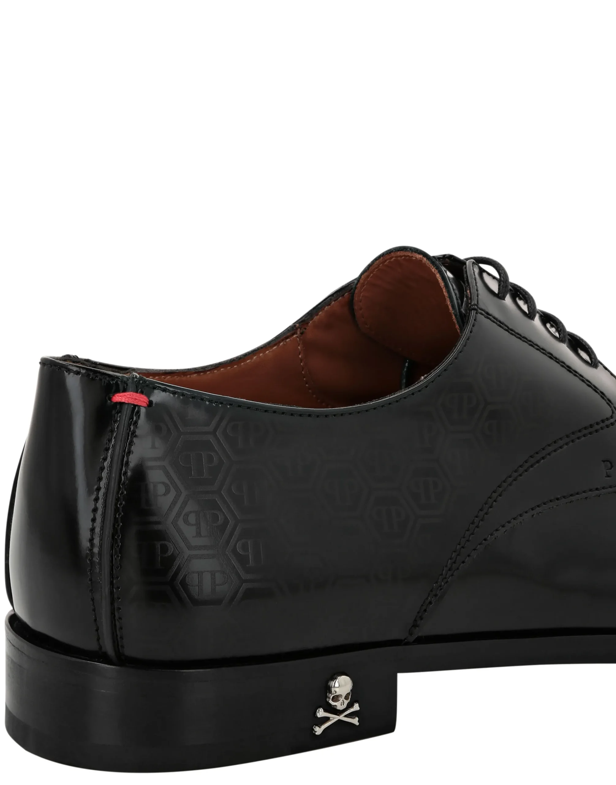 PHILIPP PLEIN Leather Lace Up Shoes Monogram>Uomo Scarpe Classiche