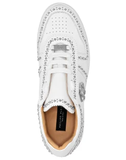 PHILIPP PLEIN Leather Lo- Top Sneakers><noscript><img data-lazyloaded=