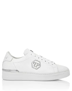 PHILIPP PLEIN Leather Lo-Top Sneaker Hexagon>Uomo Low Top Sneakers