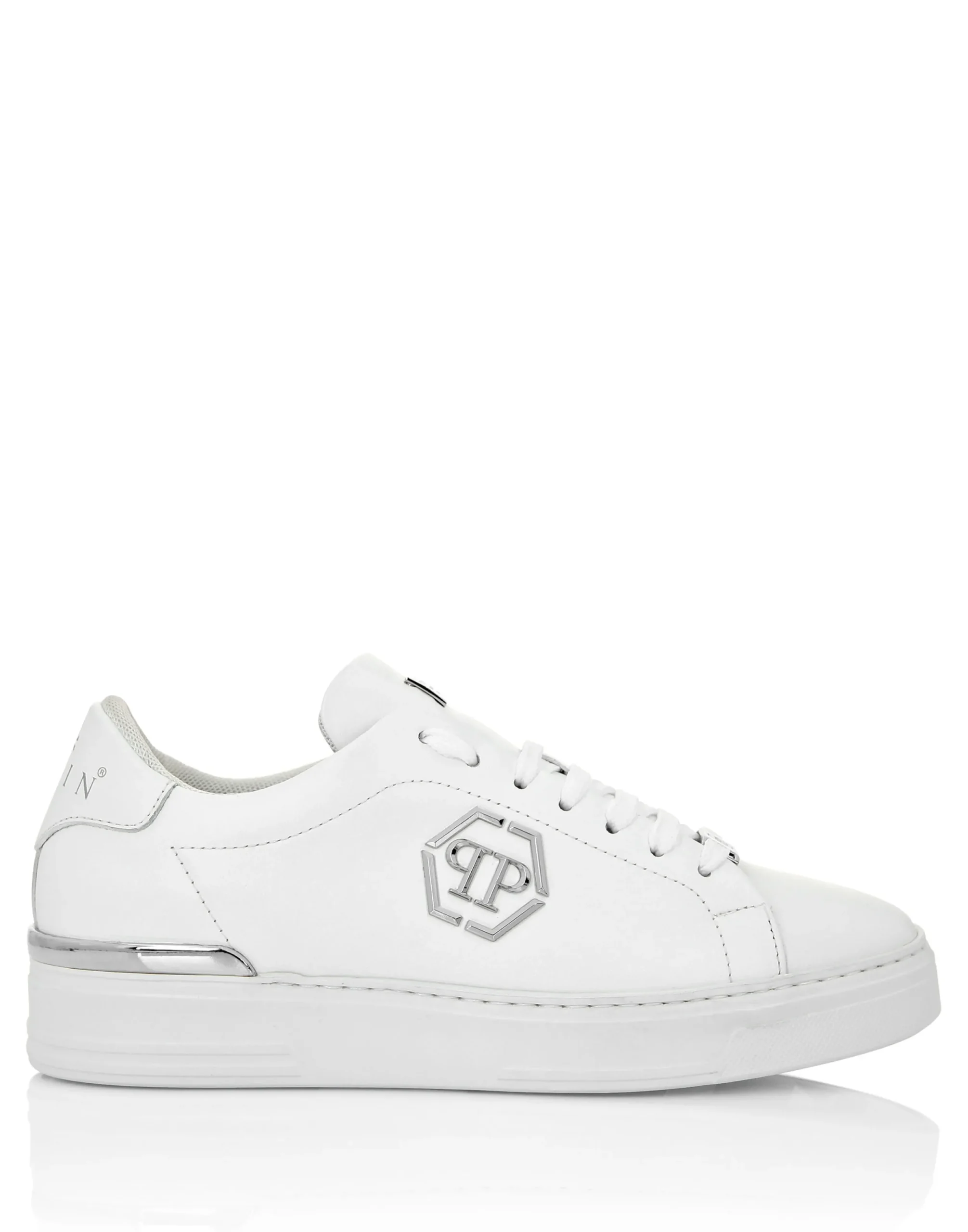 PHILIPP PLEIN Leather Lo-Top Sneaker Hexagon>Uomo Low Top Sneakers