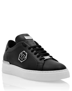 PHILIPP PLEIN Leather Lo-Top Sneaker Hexagon>Uomo Low Top Sneakers