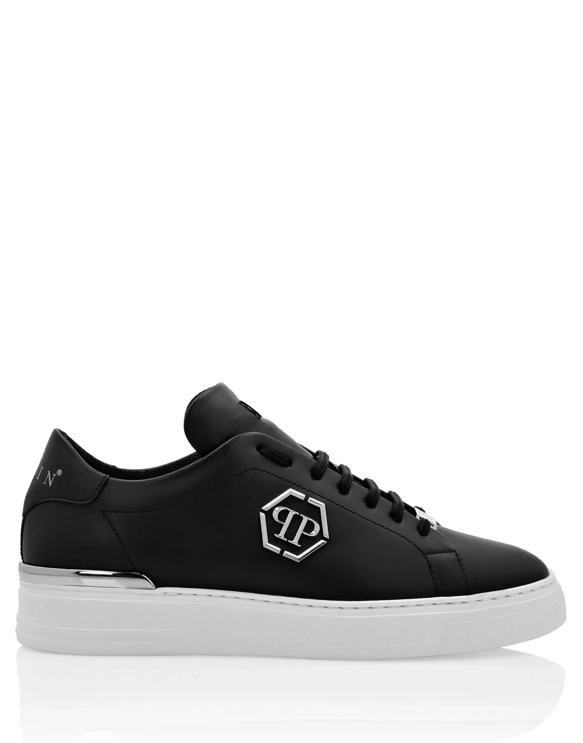 PHILIPP PLEIN Leather Lo-Top Sneaker Hexagon>Uomo Low Top Sneakers