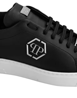PHILIPP PLEIN Leather Lo-Top Sneaker Hexagon><noscript><img data-lazyloaded=