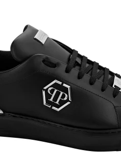 PHILIPP PLEIN Leather Lo-Top Sneaker Hexagon><noscript><img data-lazyloaded=