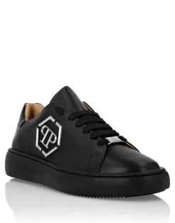PHILIPP PLEIN Leather Lo-Top Sneakers Hexagon>Uomo Low Top Sneakers