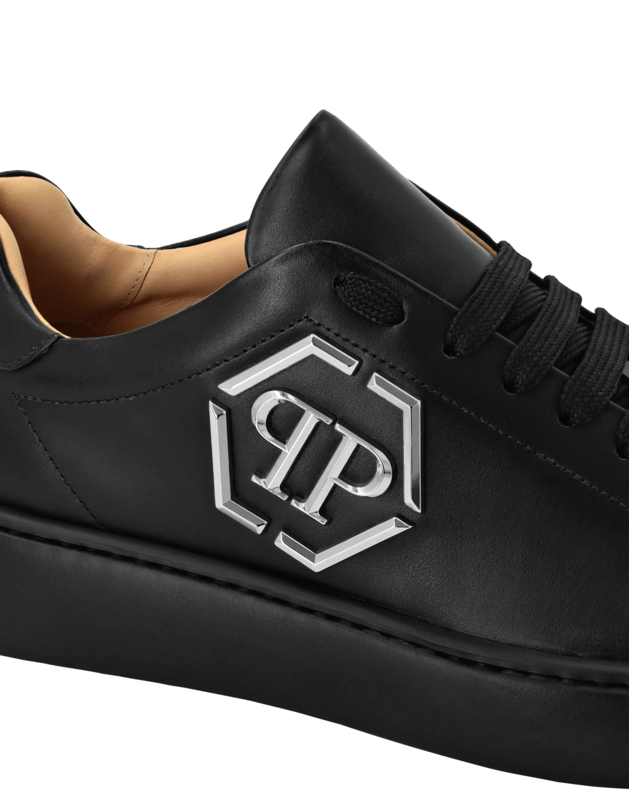 PHILIPP PLEIN Leather Lo-Top Sneakers Hexagon>Uomo Low Top Sneakers