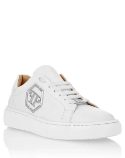 PHILIPP PLEIN Leather Lo-Top Sneakers Hexagon>Uomo Low Top Sneakers
