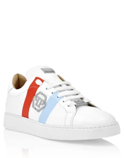 PHILIPP PLEIN Leather Lo-Top Sneakers Hexagon>Uomo Low Top Sneakers