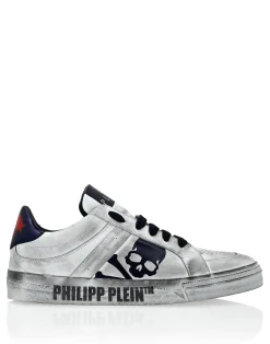 PHILIPP PLEIN Leather Lo-Top Sneakers Retrokickz TM>Uomo Low Top Sneakers