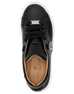 PHILIPP PLEIN LEATHER LO-TOP SNEAKERS THE PLEIN ORIGINAL><noscript><img data-lazyloaded=