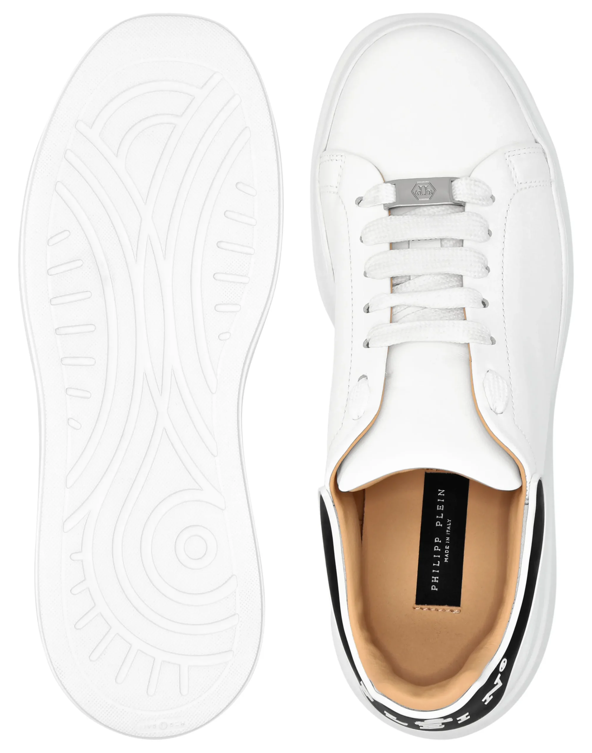 PHILIPP PLEIN Leather Low-Top Sneakers Megastar>Uomo Low Top Sneakers|Sneakers