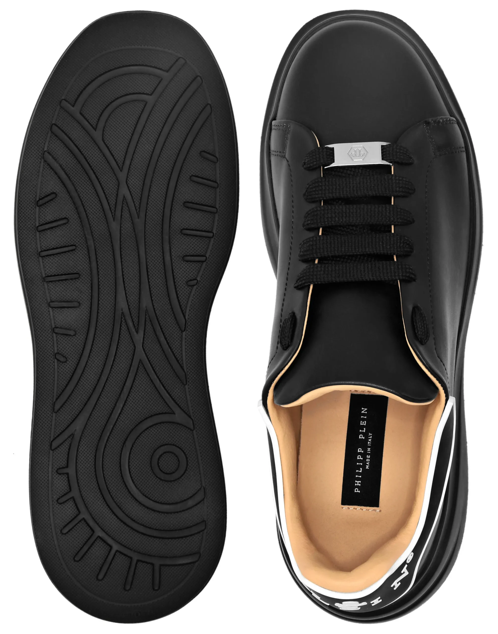 PHILIPP PLEIN Leather Low-Top Sneakers Megastar>Uomo Low Top Sneakers|Sneakers