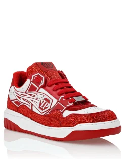 PHILIPP PLEIN Leather Low-Top SneakersMoon Walker>Uomo Low Top Sneakers