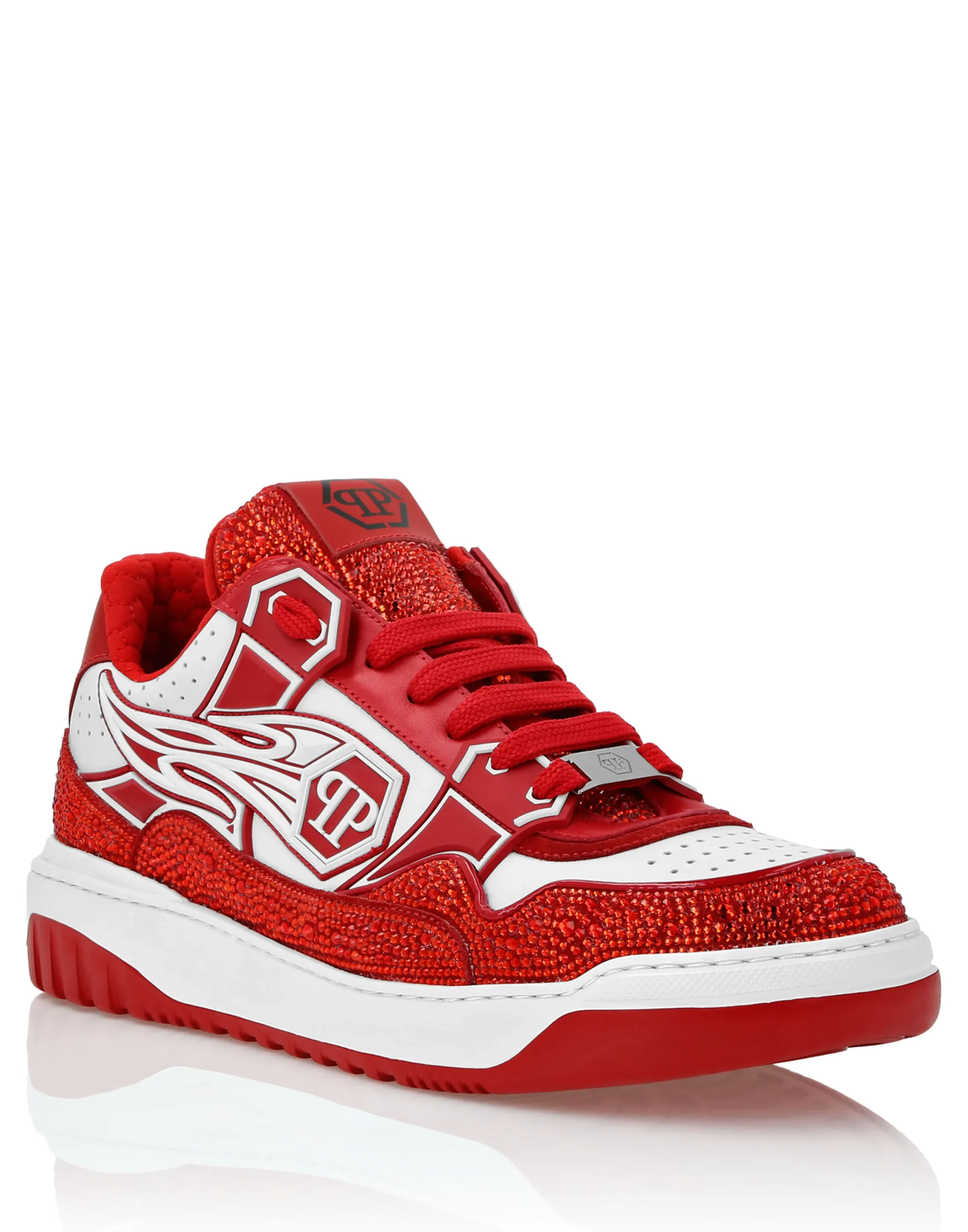 PHILIPP PLEIN Leather Low-Top SneakersMoon Walker>Uomo Low Top Sneakers