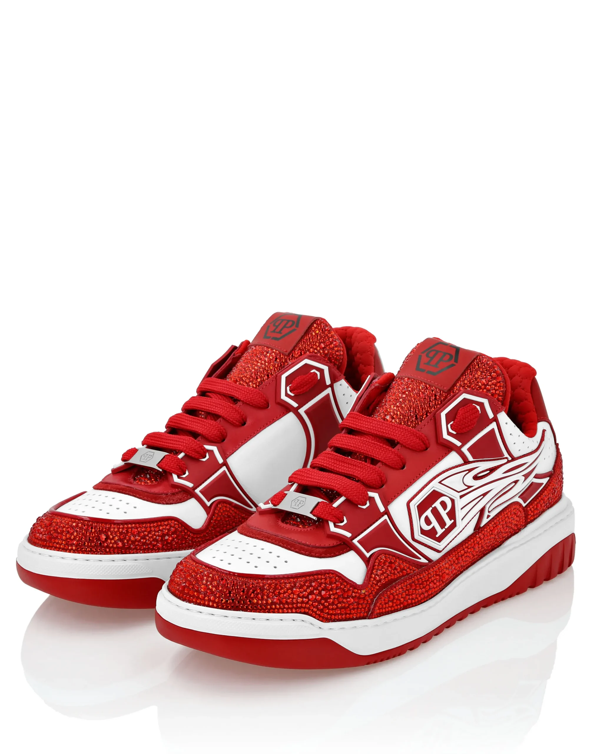 PHILIPP PLEIN Leather Low-Top SneakersMoon Walker>Uomo Low Top Sneakers
