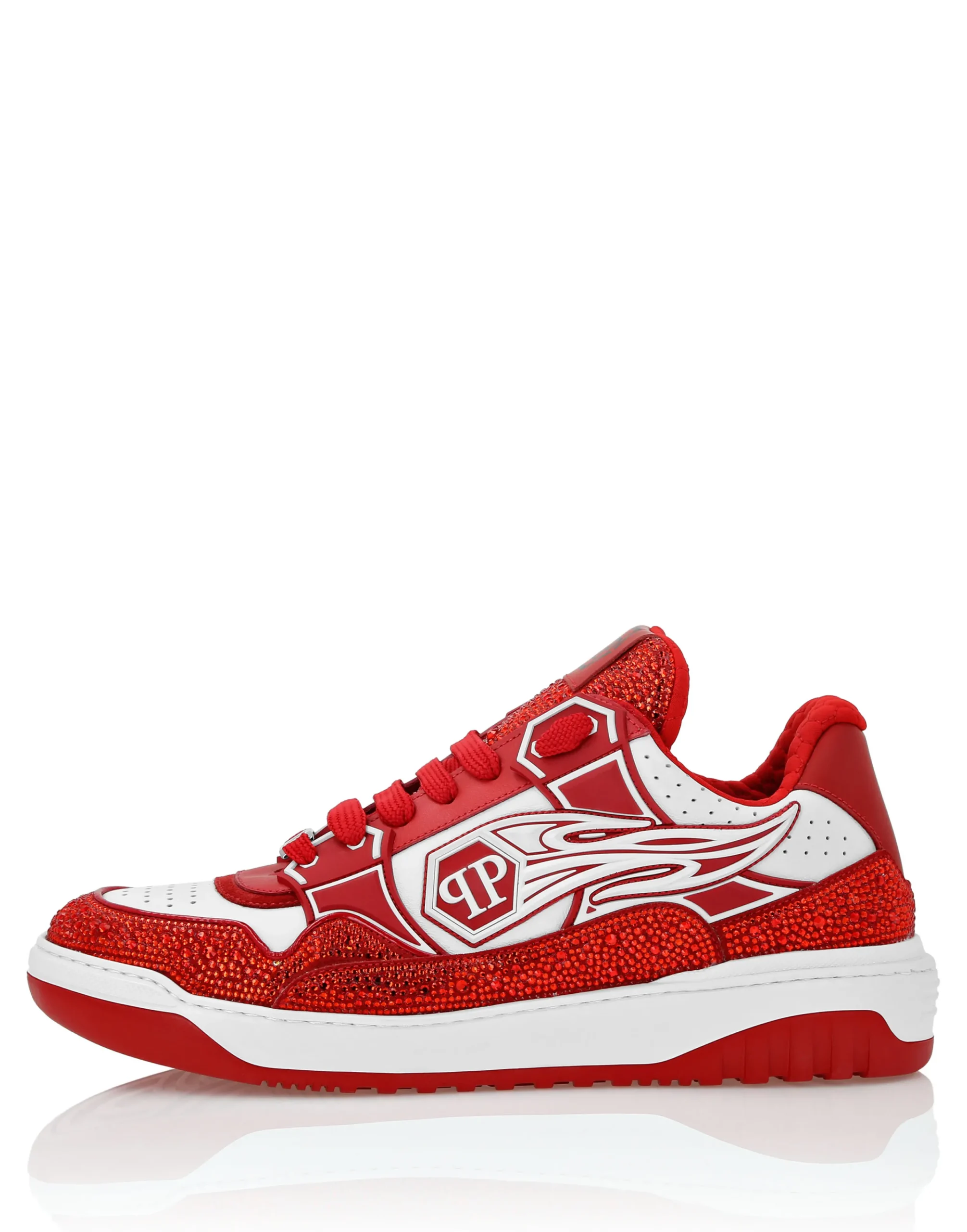 PHILIPP PLEIN Leather Low-Top SneakersMoon Walker>Uomo Low Top Sneakers