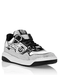 PHILIPP PLEIN Leather Low-Top SneakersMoon Walker>Uomo Low Top Sneakers