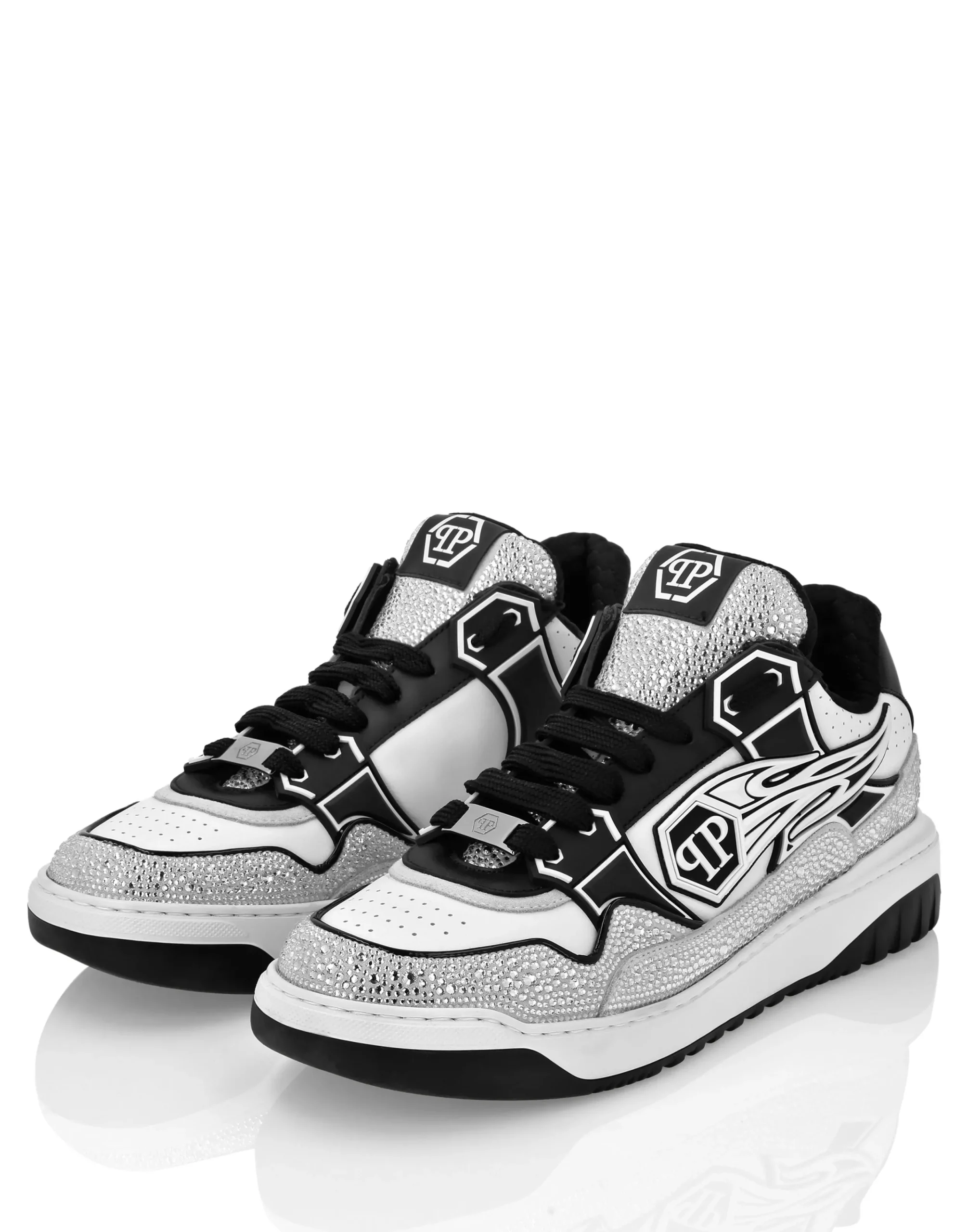 PHILIPP PLEIN Leather Low-Top SneakersMoon Walker>Uomo Low Top Sneakers