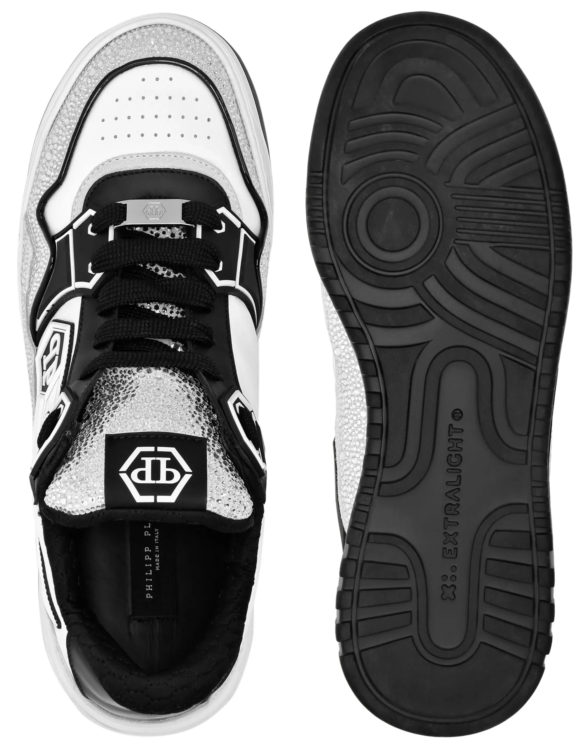 PHILIPP PLEIN Leather Low-Top SneakersMoon Walker>Uomo Low Top Sneakers