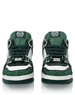 PHILIPP PLEIN Leather Low-Top SneakersMoon Walker>Uomo Low Top Sneakers