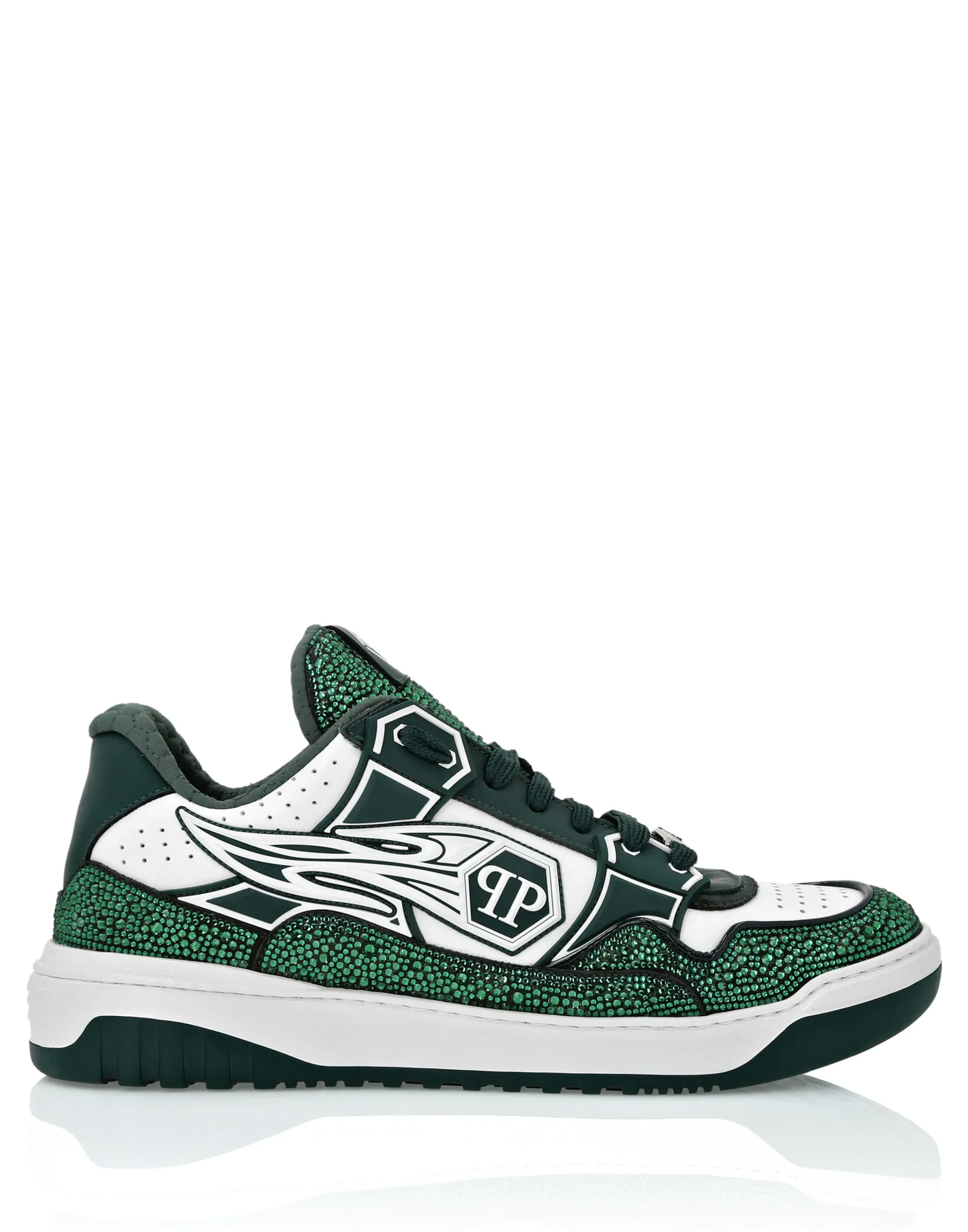 PHILIPP PLEIN Leather Low-Top SneakersMoon Walker>Uomo Low Top Sneakers