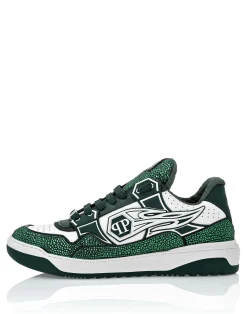 PHILIPP PLEIN Leather Low-Top SneakersMoon Walker><noscript><img data-lazyloaded=