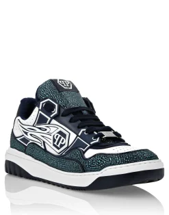 PHILIPP PLEIN Leather Low-Top SneakersMoon Walker>Uomo Low Top Sneakers