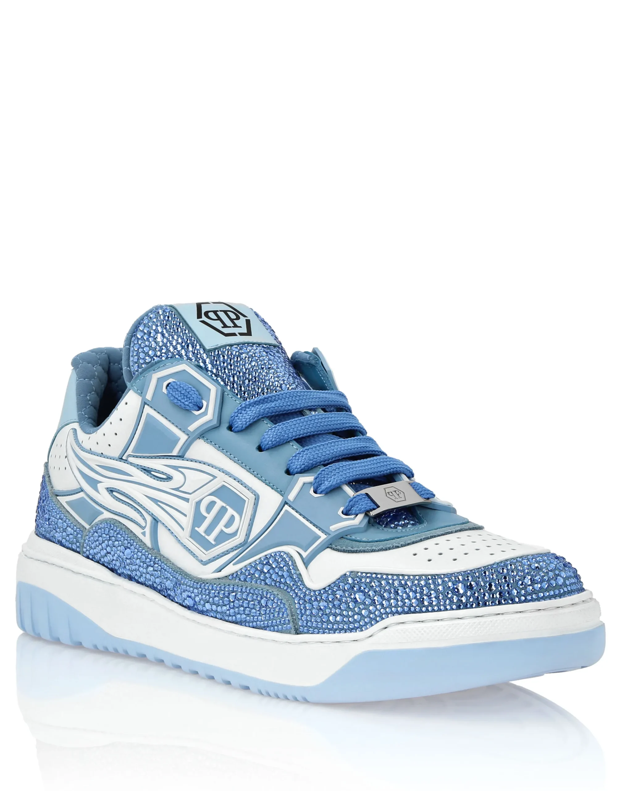 PHILIPP PLEIN Leather Low-Top SneakersMoon Walker>Uomo Low Top Sneakers