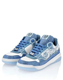 PHILIPP PLEIN Leather Low-Top SneakersMoon Walker><noscript><img data-lazyloaded=