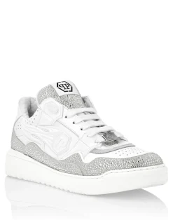 PHILIPP PLEIN Leather Low-Top SneakersMoon Walker>Uomo Low Top Sneakers