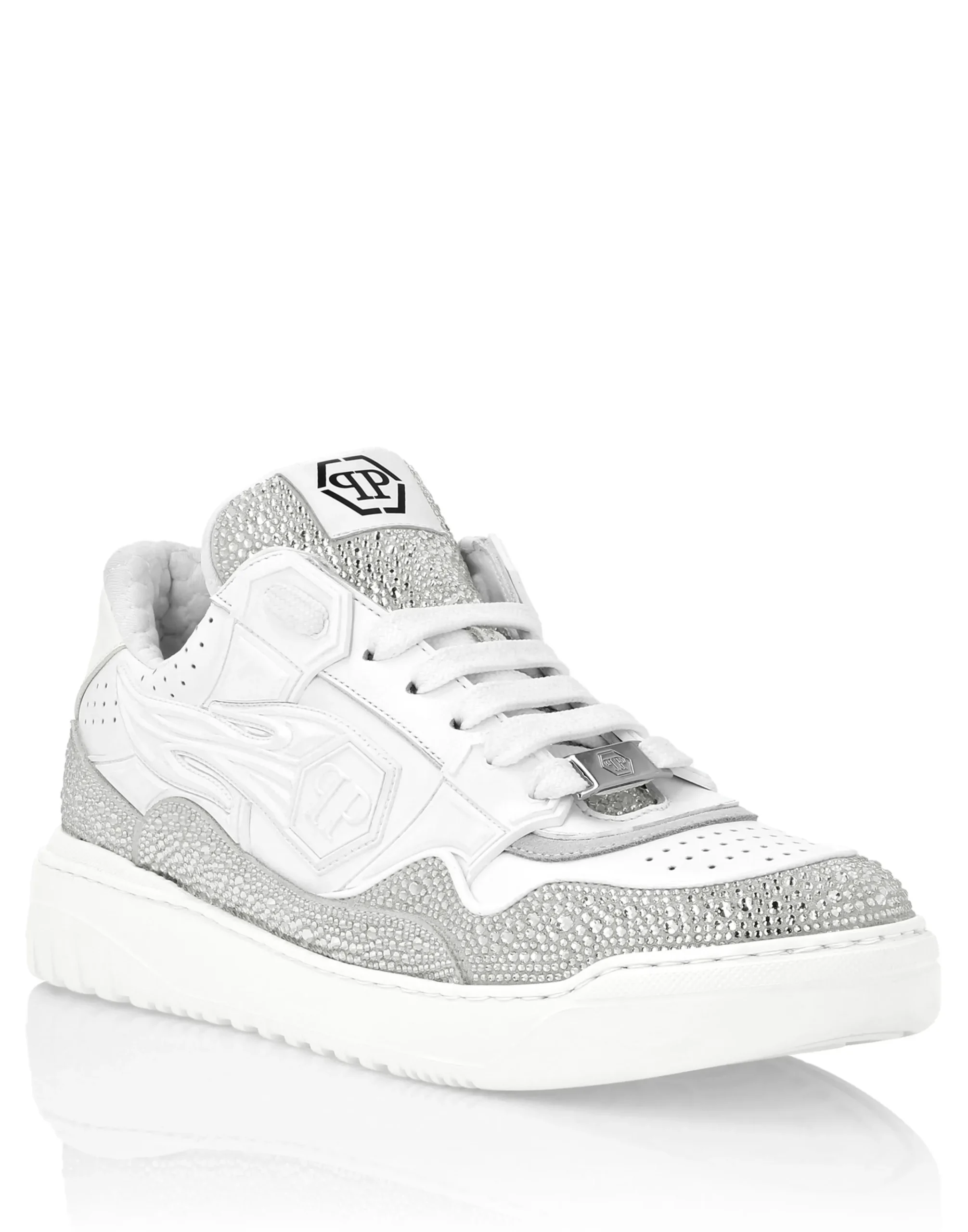 PHILIPP PLEIN Leather Low-Top SneakersMoon Walker>Uomo Low Top Sneakers